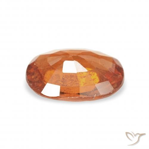 Grenat Spessartite Medium Dark-Orange naturelle ovale, 1.34 ct, VS-SI