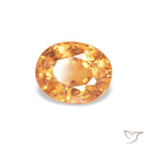 Grenat Spessartite Or naturelle ovale, 0.58 ct, VS