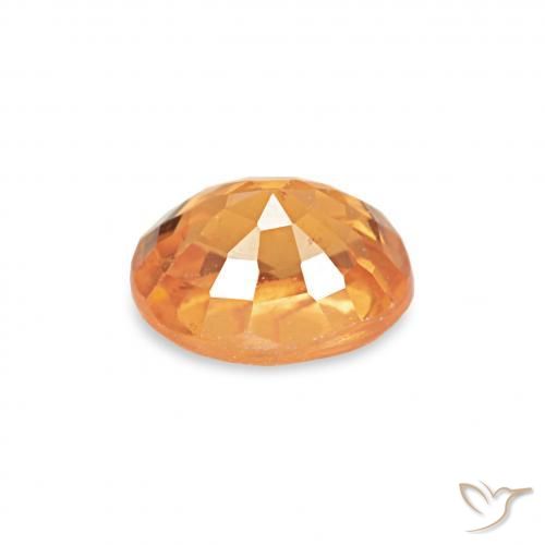 Grenat Spessartite Or naturelle ovale, 0.58 ct, VS