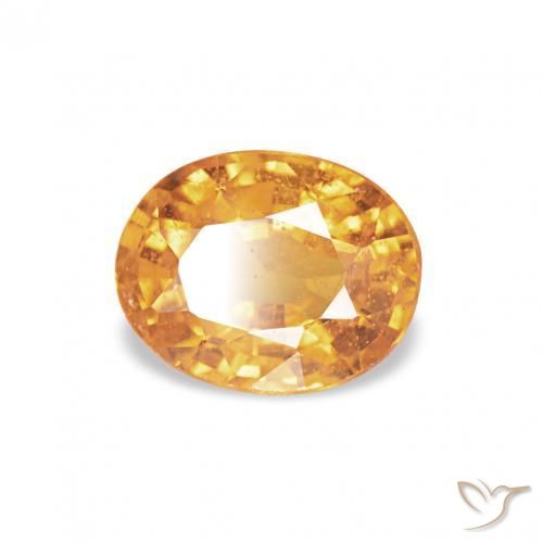 Grenat Spessartite Orange moyen naturelle ovale, 0.52 ct, VS