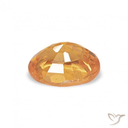 Grenat Spessartite Orange moyen naturelle ovale, 0.52 ct, VS