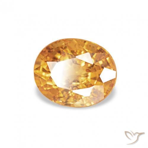 Grenat Spessartite Orange-or naturelle ovale, 0.56 ct, VS-SI