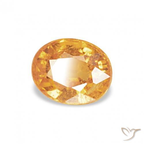 Grenat Spessartite Orange moyen naturelle ovale, 0.60 ct, VS-SI