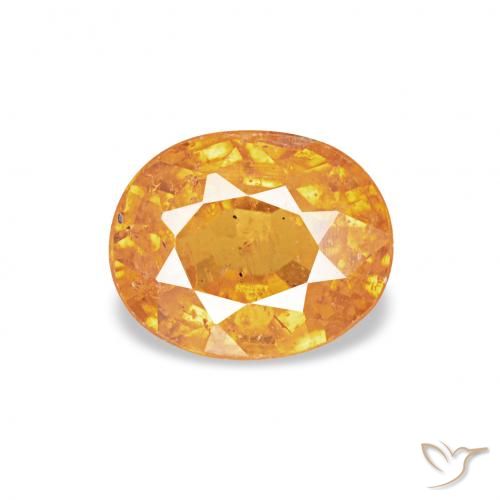 0.61ct Orange-or Grenat Spessartite, ovale, VS-SI