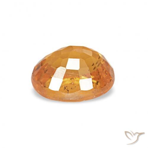 Grenat Spessartite Orange-or naturelle ovale, 0.60 ct, VS-SI