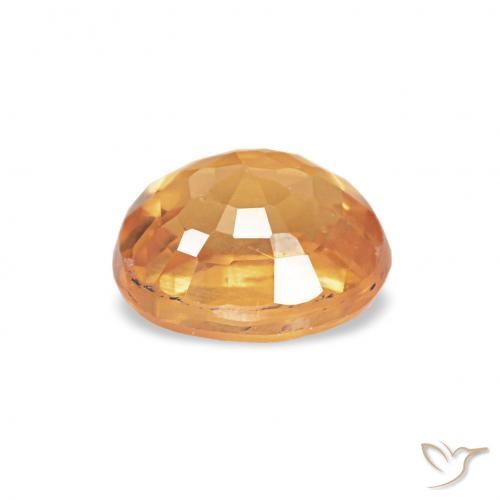 Grenat Spessartite Orange-or naturelle ovale, 0.61 ct, VS