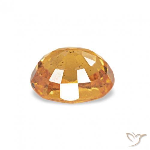 Grenat Spessartite Orange-or naturelle ovale, 0.62 ct, VS-SI