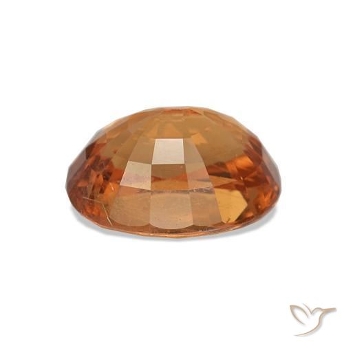 Grenat Spessartite Medium Dark-Orange naturelle ovale, 2.07 ct, VVS-VS