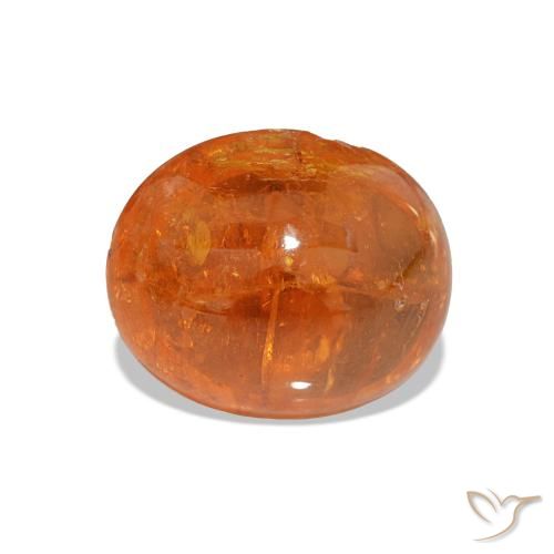 Grenat Spessartite Orange chaud naturelle Coupe ovale, 4.80 ct, Transparent