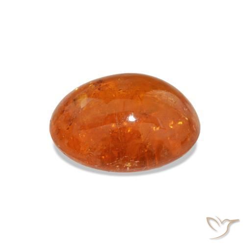 Grenat Spessartite Orange chaud naturelle Coupe ovale, 4.80 ct, Transparent