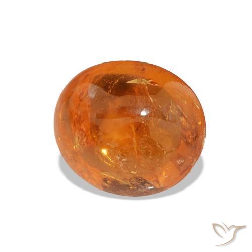 Grenat Spessartite Orange moyen naturelle Coupe ovale, 2.95 ct, Transparent