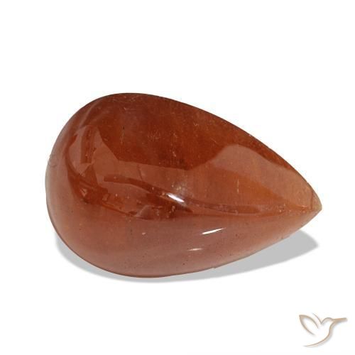 Grenat Spessartite Orange moyen naturelle En forme de poire, 13.89 ct, Translucide