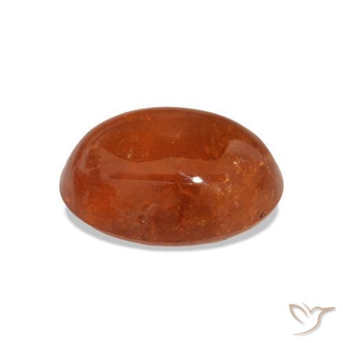 Grenat Spessartite Orange moyen naturelle Coupe ovale, 3.84 ct, Translucide