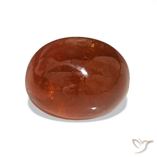 Grenat Spessartite Rouge orangé foncé naturelle Coupe ovale, 7.77 ct, Translucide