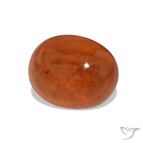 Grenat Spessartite Orange moyen naturelle Coupe ovale, 3.88 ct, Transparent