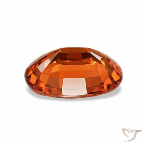 Grenat spessartite orange naturelle coupe ovale, 2,13 ct, VS