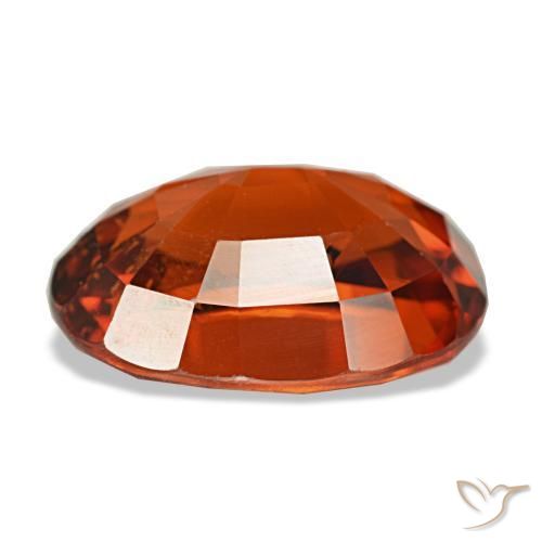Grenat spessartite orange naturelle coupe ovale, 4,65 ct, VS