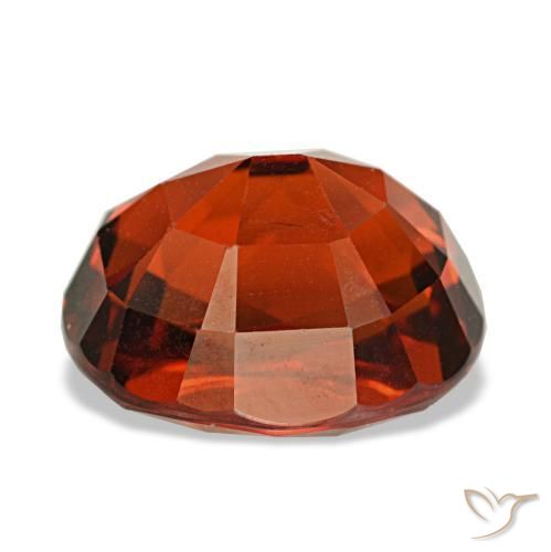 Grenat spessartite rouge naturelle coupe ovale, 3,89 ct, VS
