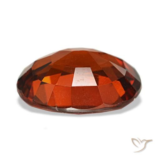 Grenat spessartite rouge naturelle coupe ovale, 4,00 ct, VS