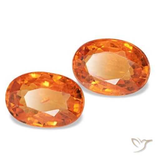 Achetez naturel 1,43ct orange grenat spessartite gems, coupe ovale, en provenance mozambique chez gemselect. en stock, livraison internationale!