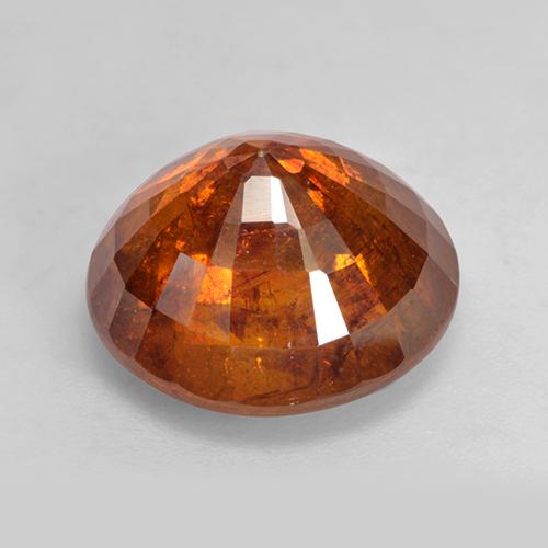 Sphalérite orange naturelle coupe roude, 11,33 ct, SI-I1
