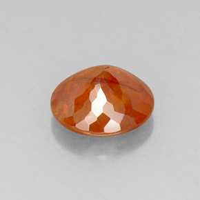 Sphalérite orange naturelle coupe roude, 6,17 ct, SI-I1
