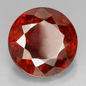 Sphalérite orange naturelle coupe roude, 27,80 ct, VS-SI