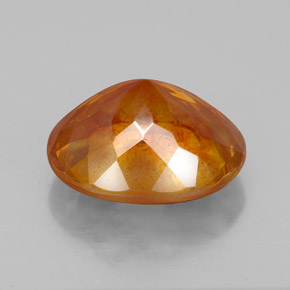 Sphalérite orange naturelle coupe ovale, 7,77 ct, SI-I1