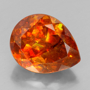 Sphalérite orange naturelle en forme de poire, 19,73 ct, SI