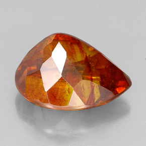 Sphalérite orange naturelle en forme de poire, 19,73 ct, SI