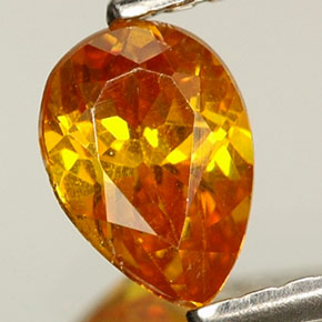 Sphalérite orange naturelle en forme de poire, 0,56 ct, VS