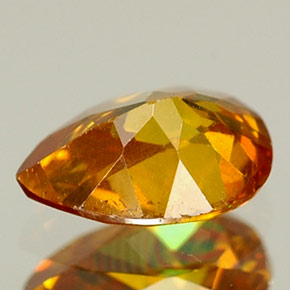 Sphalérite orange naturelle en forme de poire, 0,56 ct, VS