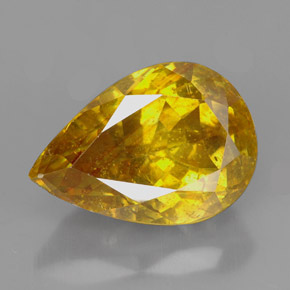 Sphalérite jaune naturelle en forme de poire, 7,55 ct, SI
