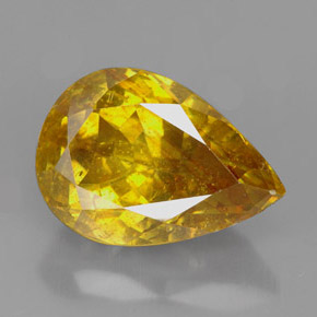 Sphalérite jaune naturelle en forme de poire, 7,55 ct, SI