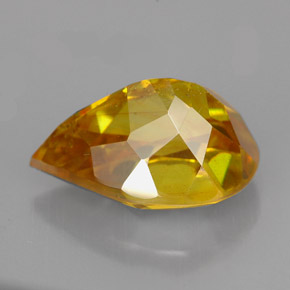 Sphalérite jaune naturelle en forme de poire, 7,55 ct, SI