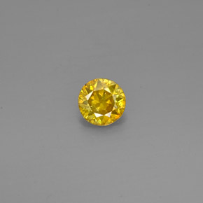 Sphalérite jaune naturelle coupe roude, 0,47 ct, SI