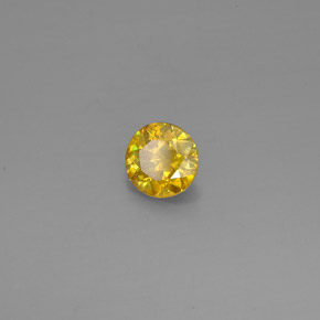 Sphalérite jaune naturelle coupe roude, 0,47 ct, SI