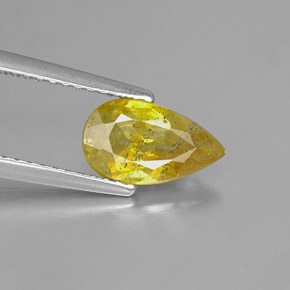 Sphalérite jaune naturelle en forme de poire, 1,54 ct, SI