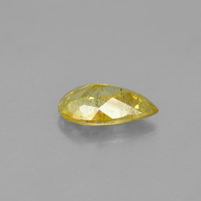 Sphalérite jaune naturelle en forme de poire, 1,54 ct, SI