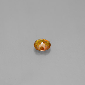 Sphalérite orange naturelle coupe roude, 0,41 ct, VS