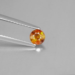 Sphalérite Rouge orange naturelle Coupe roude, 0.46 ct, VS