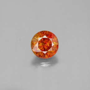 Sphalérite Rouge orange naturelle Coupe roude, 1.13 ct, SI
