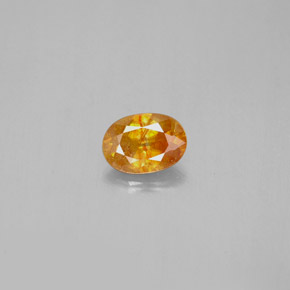 Sphalérite orange naturelle coupe ovale, 0,72 ct, SI