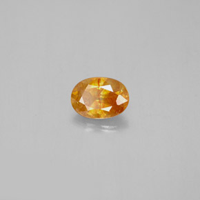 Sphalérite orange naturelle coupe ovale, 0,72 ct, SI