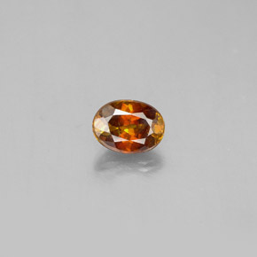 Sphalérite orange naturelle coupe ovale, 0,75 ct, SI