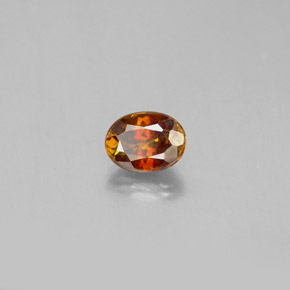 Sphalérite orange naturelle coupe ovale, 0,75 ct, SI