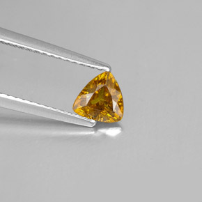 Sphalérite jaune naturelle trillion, 0,62 ct, SI