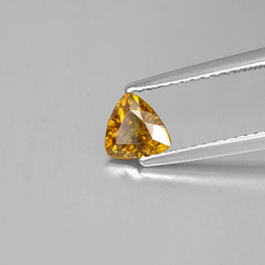Sphalérite jaune naturelle trillion, 0,62 ct, SI