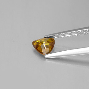Sphalérite jaune naturelle trillion, 0,62 ct, SI