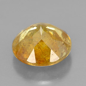 Sphalérite jaune naturelle coupe roude, 1,23 ct, SI